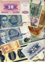 Vegyes külföldi bankjegy tétel 417db, főleg modern, benne katonai kiadások, játékpénzek, bónok T:I (80%),II