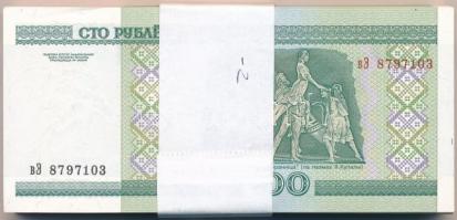 Fehéroroszország 2000. 100R (~98x) "Nemzeti Bank Fehéroroszország 2013. Április 16." erede...