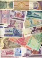 Vegyes külföldi bankjegy tétel 417db, főleg modern, benne katonai kiadások, játékpénzek, bónok T:I (...