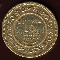 Tunézia 1891. 10F Au 3,2258g T:3