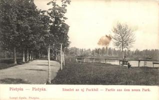 Pöstyén, Piestany; Részlet az Új Parkból / new park