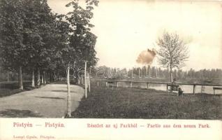 Pöstyén, Piestany; Részlet az Új Parkból  / new park