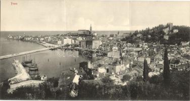 Piran, Pirano; three-tiled panoramacard