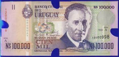 Uruguay 1989-92. 1000NP-500.000NP 9klf db, teljes sor! Limitált banki díszkiadásban! T:I