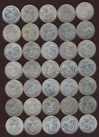 Német 3.Birodalom 1937-39. 2M Ag "Hindenburg" (35x) T:2/3 (többségében),3 (kevés)