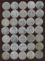 Német 3.Birodalom 1937-39. 2M Ag "Hindenburg" (35x) T:2/3 (többségében),3 (kevés)