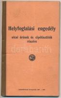 1927 Helyfoglalási Engedély utcai árúsok és cipőtisztitók részére, arcképes, kinyithatós, pp.:12,  16x10cm