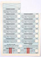 Budapest 1923. "Magyar Czukoripar-Részvénytársaság" 5 részvénye 600K-ról, felülbélyegzések...