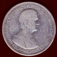 1930. 5P Ag "Horthy jobbra" T:3