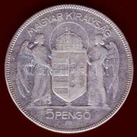 1930. 5P Ag "Horthy jobbra" T:3
