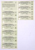 Budapest 1928. "Pesti Magyar Kereskedelmi Bank" 5 részvénye egyben, egyenként 50P-ről, szá...