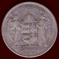 1930. 5P Ag "Horthy jobbra" T:3
