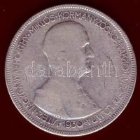 1930. 5P Ag "Horthy jobbra" T:3