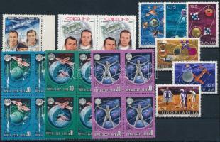 1971-1991 Space Exploration 3 diff sets + 20 stamps 1971-1991 Űrkutatás motívum 3 klf sor + 20 db ön...