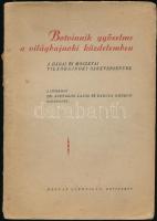 Botvinnik győzelme a világbajnoki küzdelemben. A hágai és moszkvai világbajnoki sakkversenyek. A játszmákat Dr. Asztalos Lajos és Barcza Gedeon elemezték. Kecskemét, é.n., Magyar Sakkvilág, 87 p. Kiadói papírkötés, szakadozott borítóval, szakadozott hiányos gerinccel.