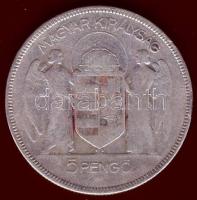 1930. 5P Ag "Horthy jobbra" T:3