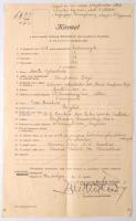 1942 Pécs, Pécsi izraelita hitközség által kiállított házassági anyakönyvi kivonat