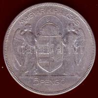 1930. 5P Ag "Horthy jobbra" T:3