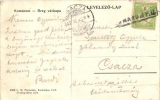 Komárom, Komárno; Nádor utca, elrontott hátoldallal "Öreg Várkapu" / street, wrong backsid...