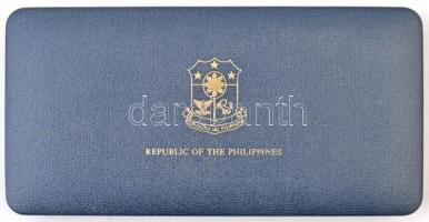 Fülöp-szigetek 1975. 1s-50P (8xklf) Ag, Ni, Cu-Ni, Al és sárgaréz érmék, forgalmi sorozat dísztokban...