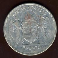 1930. 5P Ag "Horthy jobbra" T:3