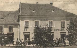 Szászsebes, Sebes, Mühlbach; Lengyel Szálloda, vendéglő, kiadja H. Heitz / hotel, restaurant (EK)