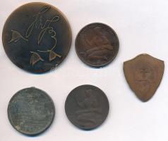 5db-os plakett, emlékérem tétel, közte Berán Lajos (1882-1943) 1925. "Jókai Mór 1825 - 1925 / A...