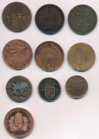 8db-os emlékérem tétel, benne 1954. "Dunai árvízvédelemért" Br jelvény (37mm), 	
Kiss Nag...