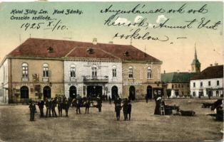 Érsekújvár, Nové Zámky; Oroszlán szálloda, Kőbányai sörcsarnok / hotel, beer hall (EB)