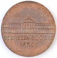 1961. "Debrecen 600 éve város / 1361-1961" Br plakett  (14,2cm) T:2 kis patina