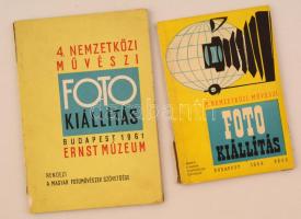 1959-1961 a Magyar Fotóművészek Szövetsége 3-4. nemzetközi művészi fotókiállításának katalógusai, összesen 2 db