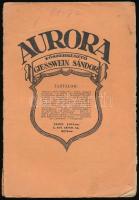 1920 Aurora folyóirat. Főszerkesztő Giesswein Sándor. 1920. julius., I. évf., 18-19 sz. Kiadói papírkötés, felvágatlan példány, megviselt állapotban, a 32-33 oldalaknál a kötés szétvált.