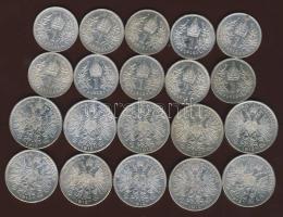 Ausztria 1912-16. 1K Ag (10x) T:1,1/2 (1db megfúrva) + 2K Ag (10x) T:1,1/2,2/3 (kevés)