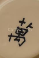 Sárkánymotívumos kínai porcelán váza, matricás, jelzett, hibátlan, m: 10,5 cm