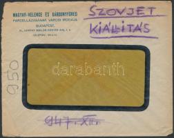 Magyar-Velence és Gárdonyfüred Parcellázásának Városi Irodája boríték