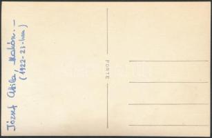 cca 1940 József Attila (1905-1937) 1922-1923, utólagos előhívás, a hátoldalán felirattal, 12.5x8 cm