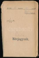 1917 Zsold névjegyzék, M. Kir. 6. honvéd gy. zlj., pp.:8, 34x21cm