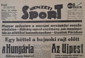 1936-38 Vegyes sportlapok: Nemzeti Sport és Sporthírlap, 9db