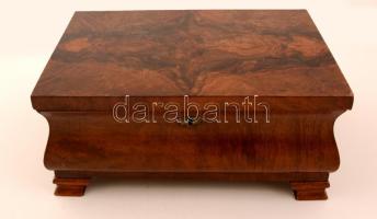 Régi fa doboz, kulcs nélkül, jó állapotban, 28x20x12 cm