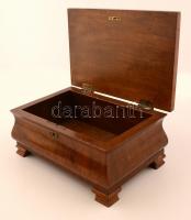 Régi fa doboz, kulcs nélkül, jó állapotban, 28x20x12 cm