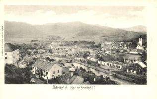 Zsarnóca, Zarnovica; látkép épülő házzal, kiadja Klein József / panorama view with building construction