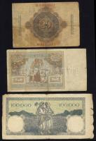 7db külföldi bankjegy az 1910-40-es évekből T:III,IV