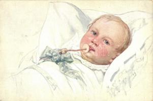 Baby, art postcard, B.K.W.I. 977-5. (EK)