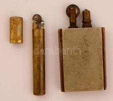 2 db régi öngyújtó, réz, ill. fém