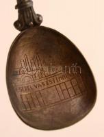 Csepel Vas és Fémművek jelzésű és feliratú fém dísz kanalak, 6 db, eredeti tokban, 14x16 cm