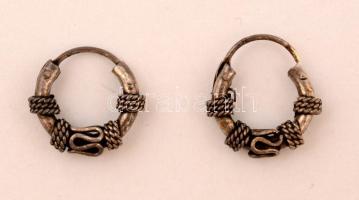 Ezüst(Ag) fülbevalópár, jelzett, tokban, nettó: 1,8 g