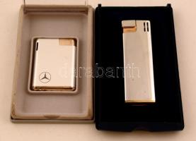 2 db márkás öngyújtó: Juvena, Mercedes Benz, saját dobozaikban, nem működnek