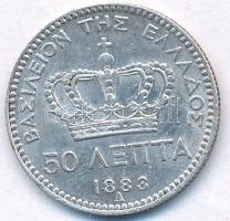 Görögország 1883A 50l Ag "I. György" T:2
Greece 1883A 50 Lepta Ag "George I" C:...