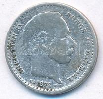 Dánia 1874. 25ö Ag "IX. Keresztély" T:3 Denmark 1874. 25 Öre Ag "Christian IX" C:F Krause KM#796.1