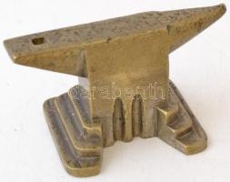 Régi réz ékszerész üllő, 8x5 cm